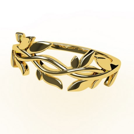 Leaf Nature Gold Ring - Tejaani Jeweller
